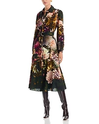 Elie Tahari The Mila Silk Blend Printed Dress