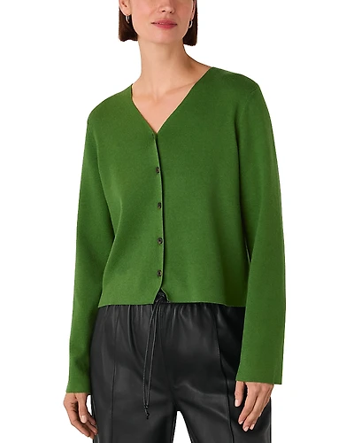 Whistles V Neck Button Front Cardigan