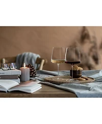 Handmade Simplify Burgundy Glass, Set of 2