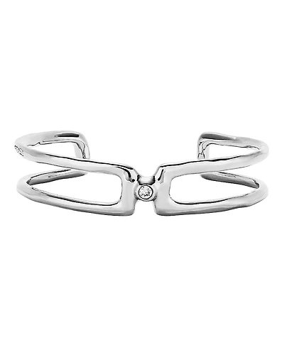 UNOde50 Double Sterling Bracelet with White Topaz