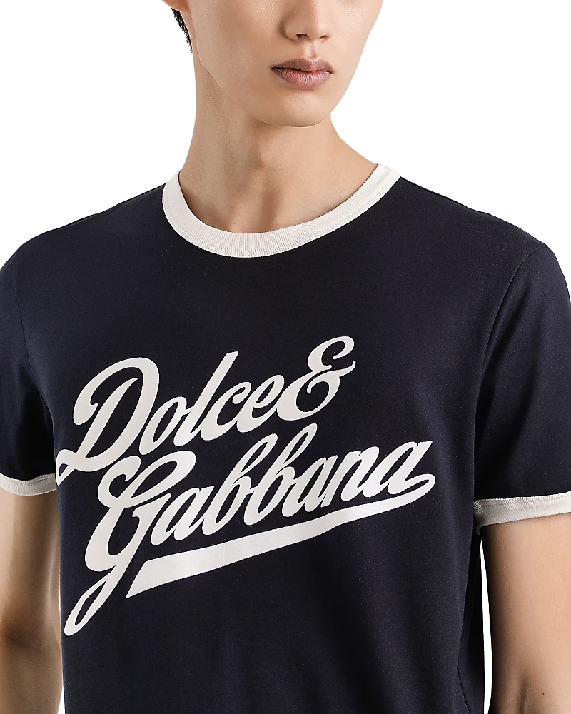 Dolce & Gabbana Short Sleeve Script Logo Tee