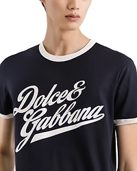 Dolce & Gabbana Short Sleeve Script Logo Tee