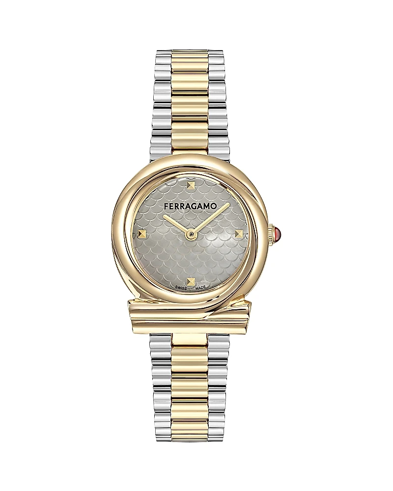 Ferragamo Gancini Twisted Bracelet Watch, 32mm