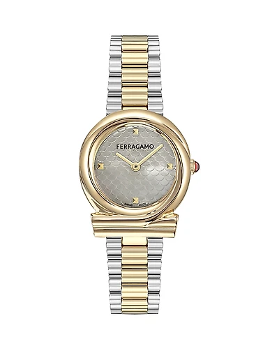 Ferragamo Gancini Twisted Bracelet Watch, 32mm