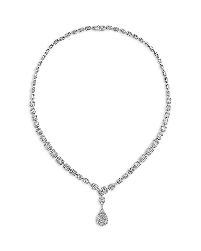 Zydo Illusion Set Diamond Drop Necklace