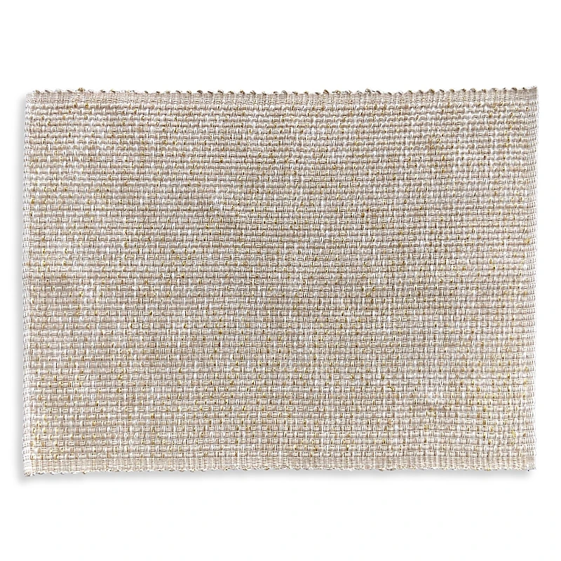 Aman Imports Ivory Rib Placemat with Gold Lurex