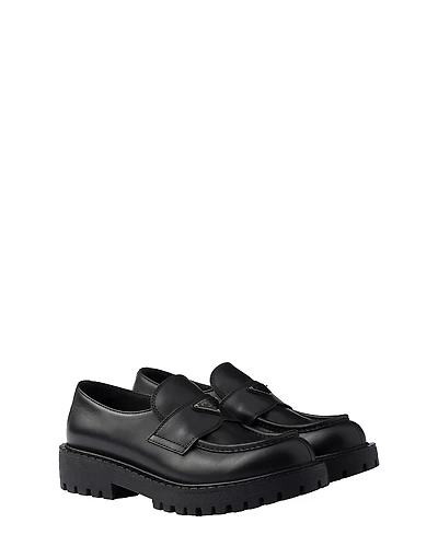 Prada Men's Brushed Leather Loafers