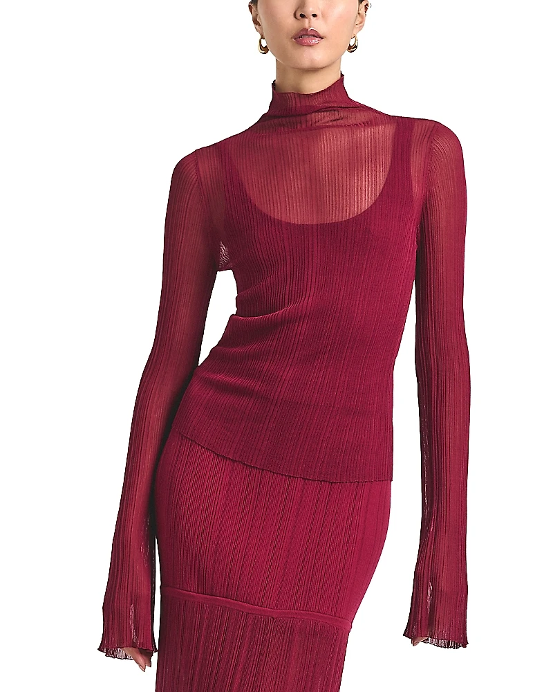 Derek Lam 10 Crosby Isolde Sheer Knit Top