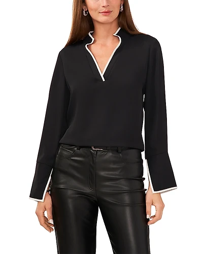 Vince Camuto Contrast Trim Tunic Blouse