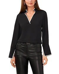 Vince Camuto Contrast Trim Tunic Blouse