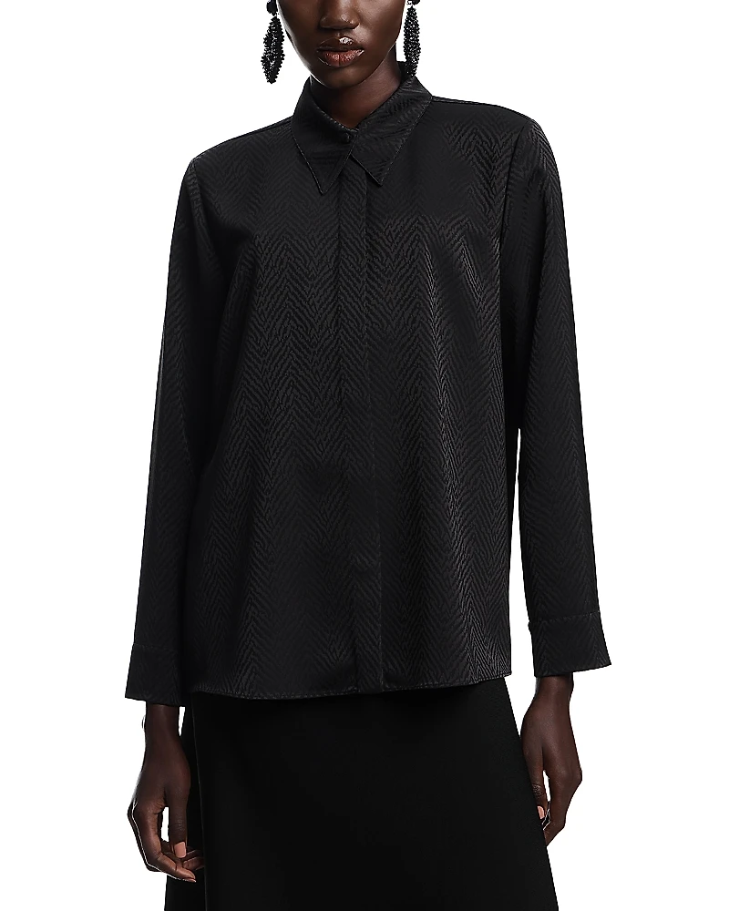 Emporio Armani Chevron Print Shirt