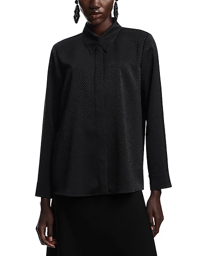 Emporio Armani Chevron Print Shirt