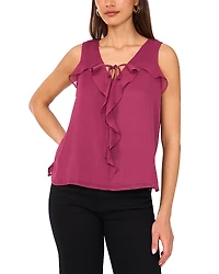 Vince Camuto Ruffled Front Sleeveless Blouse
