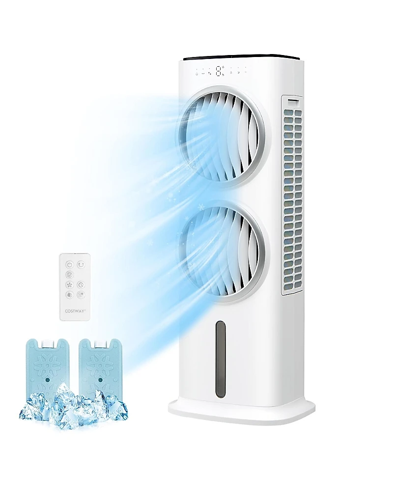 Costway 3-in-1 Evaporative Air Cooler with Fan & Humidifier Swamp Fan with 9H Timer Remote