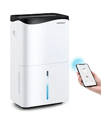 Costway 100-Pint Dehumidifier for Home & Basements with Smart App & Alexa Control