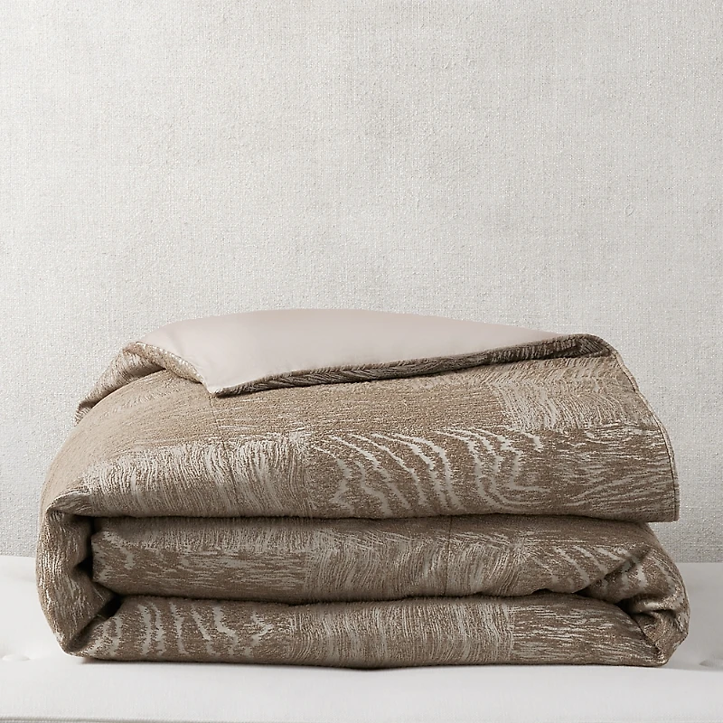 Hudson Park Collection Textured Inlay Duvet Cover, Full/Queen - Exclusive