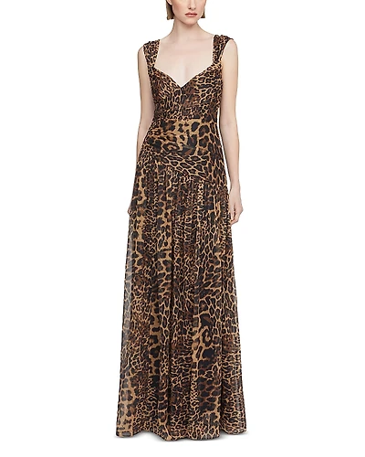 Halston Claudia Chiffon Gown