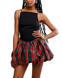 Free People Tinsel Kiss Plaid Mini Dress