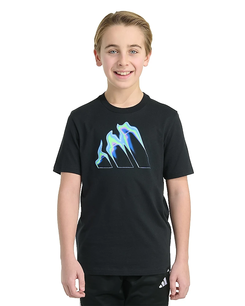 Adidas Boys' Short Sleeved Flame Logo Graphic Tee - Big Kid