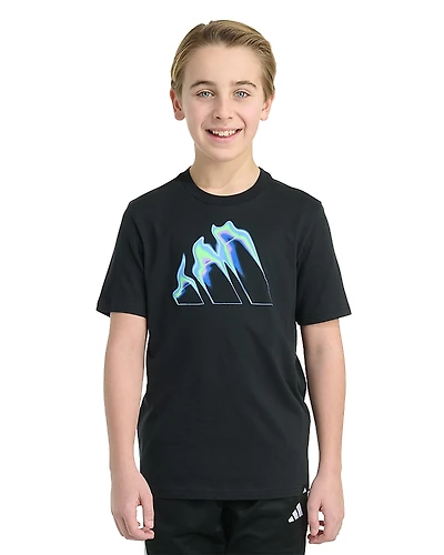 Adidas Boys' Short Sleeved Flame Logo Graphic Tee - Big Kid