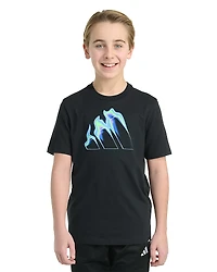 Adidas Boys' Short Sleeved Flame Logo Graphic Tee - Big Kid