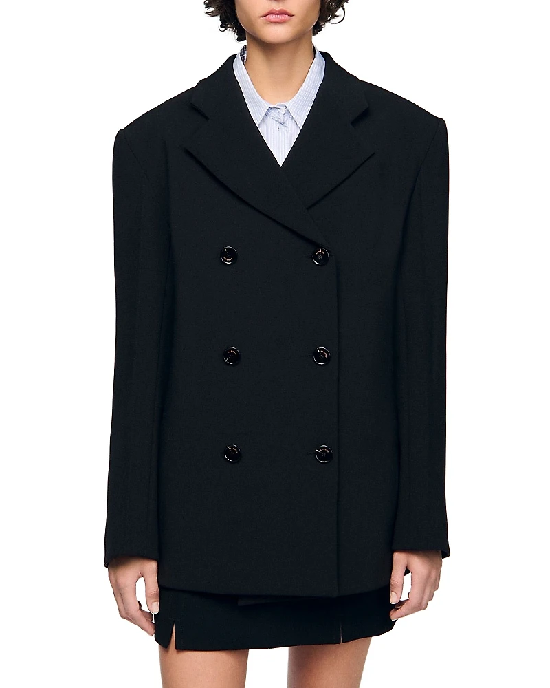 Sandro Double Breasted Suit Jacket