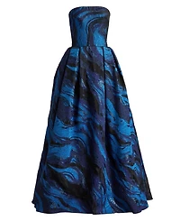 Valora Strapless Jacquard Ball Gown