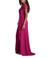 Yura Waterfall Flounce Gown