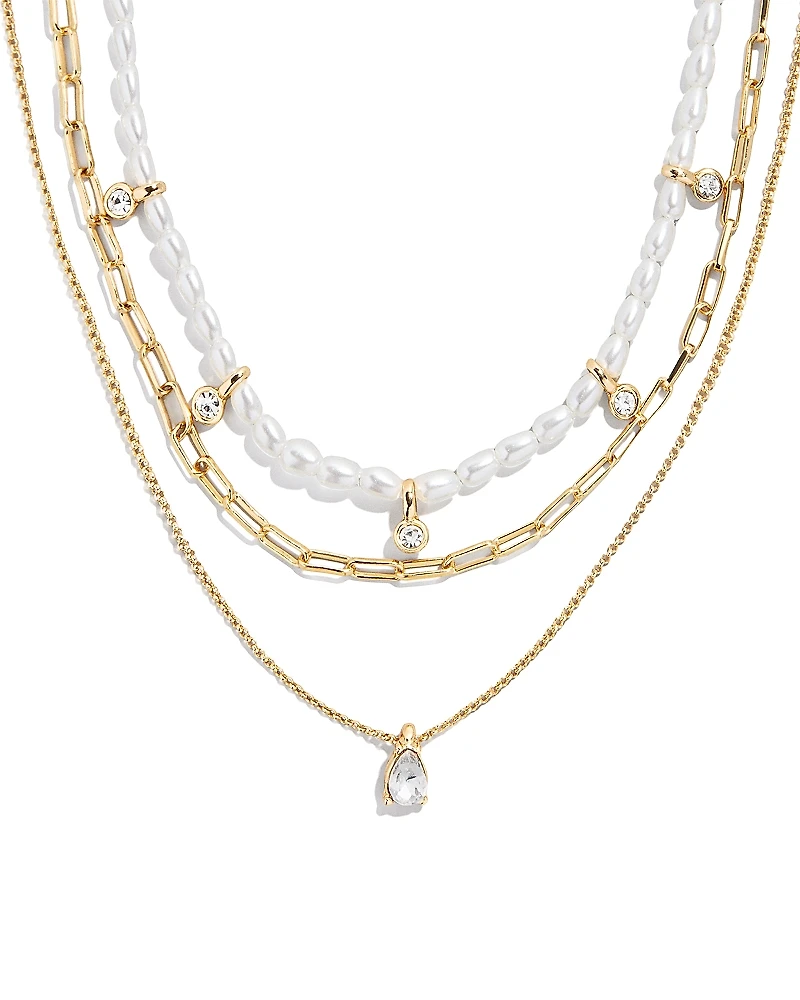 Baublebar Layered Imitation Pearl Necklace, 19