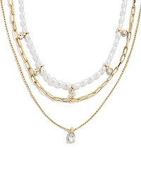 Baublebar Layered Imitation Pearl Necklace, 19