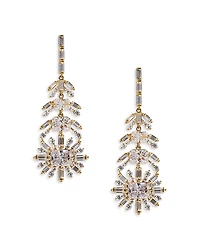 Nadri Stellar Feather Drop Earrings, 1.1L