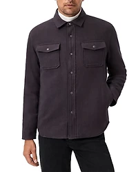 John Varvatos Jameson Herringbone Snap Button Long Sleeve Shirt