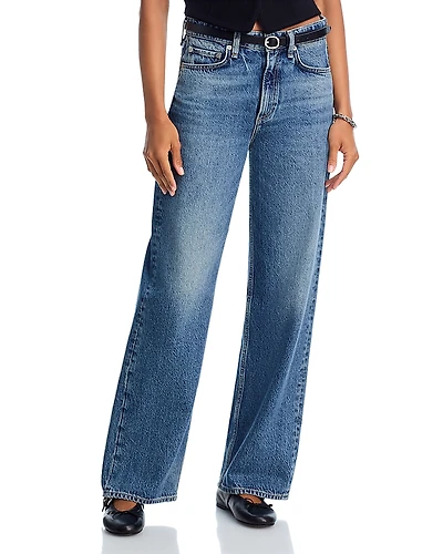 rag & bone Logan Mid Rise Wide Leg Jeans