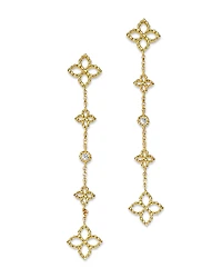 Roberto Coin 18K Yellow Gold Principessa Diamond Flower Drop Earrings