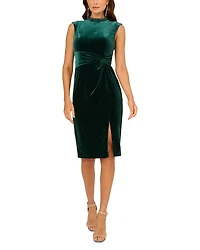 Adrianna Papell Embellished Velvet Dress