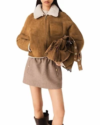 Maje Reversible Shearling Jacket