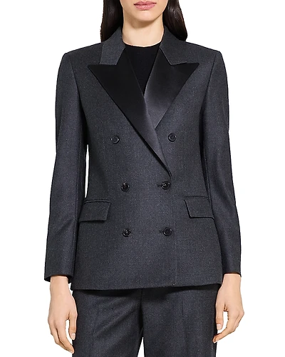 Theory Double Breasted Tuxedo Combo Jacket