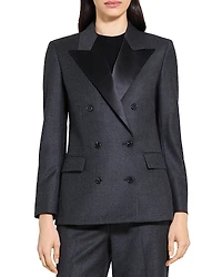 Theory Double Breasted Tuxedo Combo Jacket