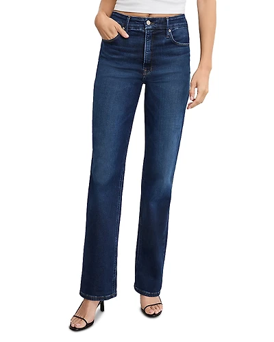 Good American Soft Tech True High Rise Straight Jeans