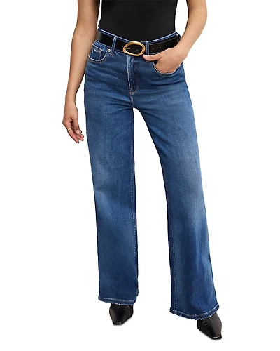Good American Soft Tech Petite Skate Wide Leg Jeans