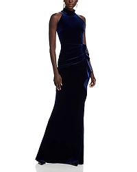 Chiara Boni La Petite Robe Gudrum Long Velvet Gown