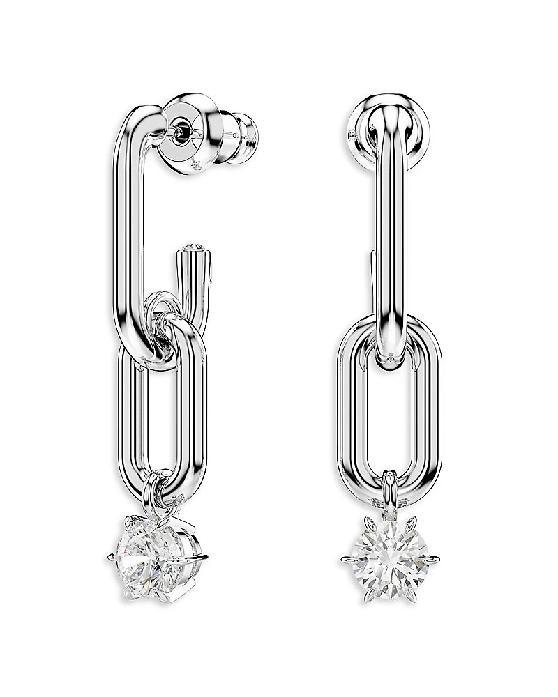 Swarovski Constella Crystal Charm Link Drop Earrings
