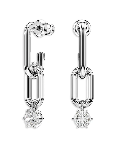 Swarovski Constella Crystal Charm Link Drop Earrings
