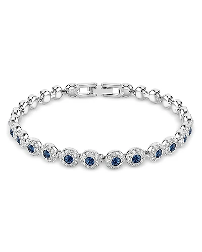 Swarovski Una Blue & White Crystal Angelic Halo Tennis Bracelet