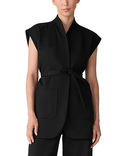 Eileen Fisher High Neck Belted Vest