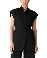 Eileen Fisher High Neck Belted Vest