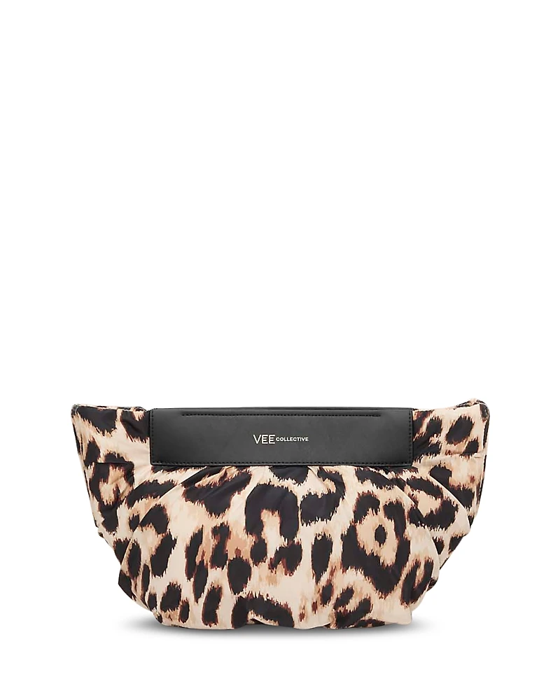Vee Collective Caba Leopard Print Clutch Bag