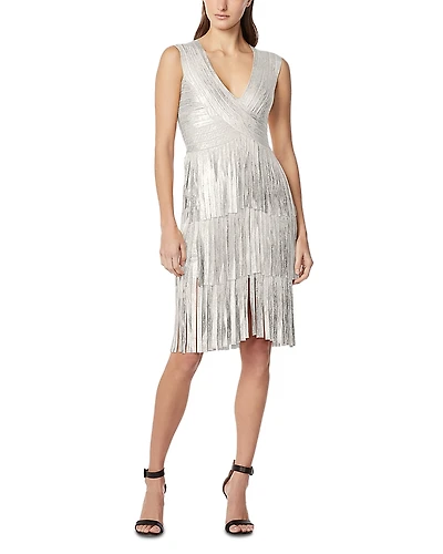 Herve Leger The Metallic Gracie Dress