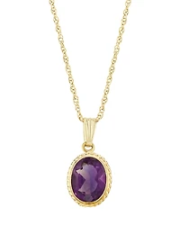 Bloomingdale's Fine Collection Gemstone Faceted Oval Pendant Necklace