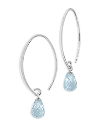 Bloomingdale's Fine Collection Aquamarine Briolette Sweep Threader Earrings